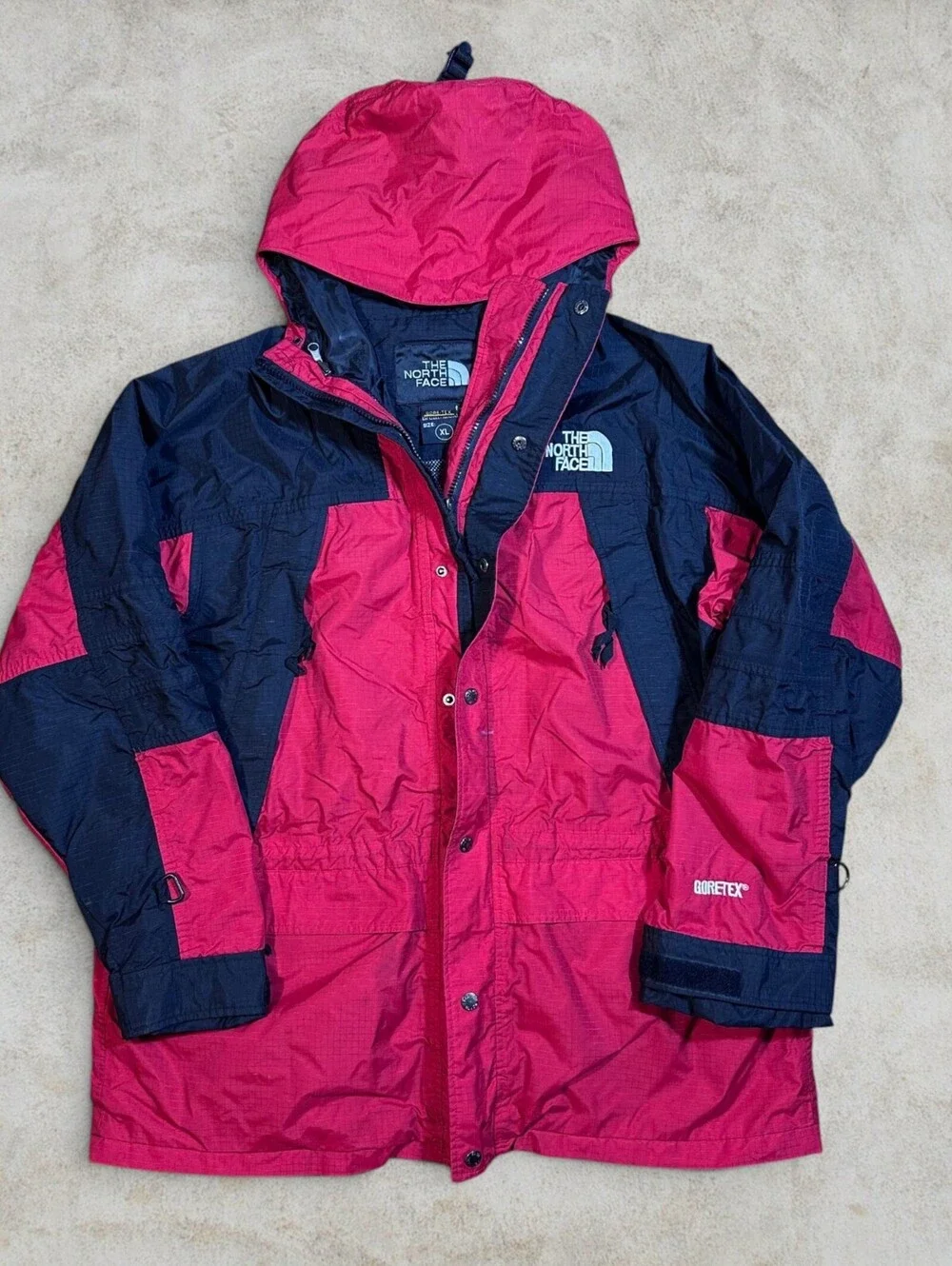 Vintage 90s The North Face Gore Tex Mountain Guide Parka Jacket Red Sz XL
